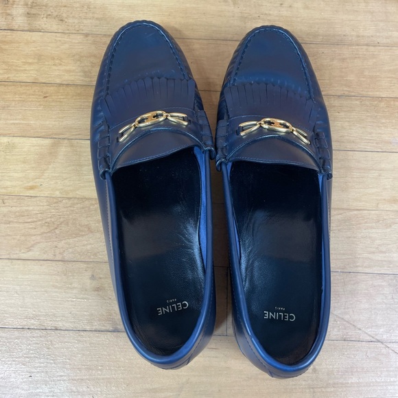 Celine Leather Luco Triomphe Kiltie Men’s Loafers - Picture 14 of 15